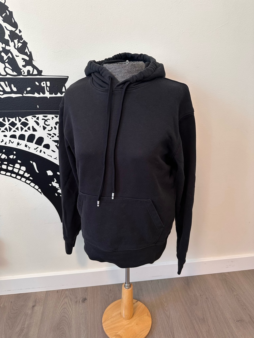 Tommy John Black Hooded Pullover Sweatshirt